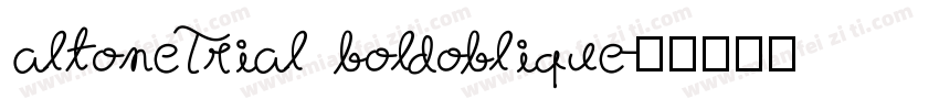 altoneTrial boldoblique字体转换